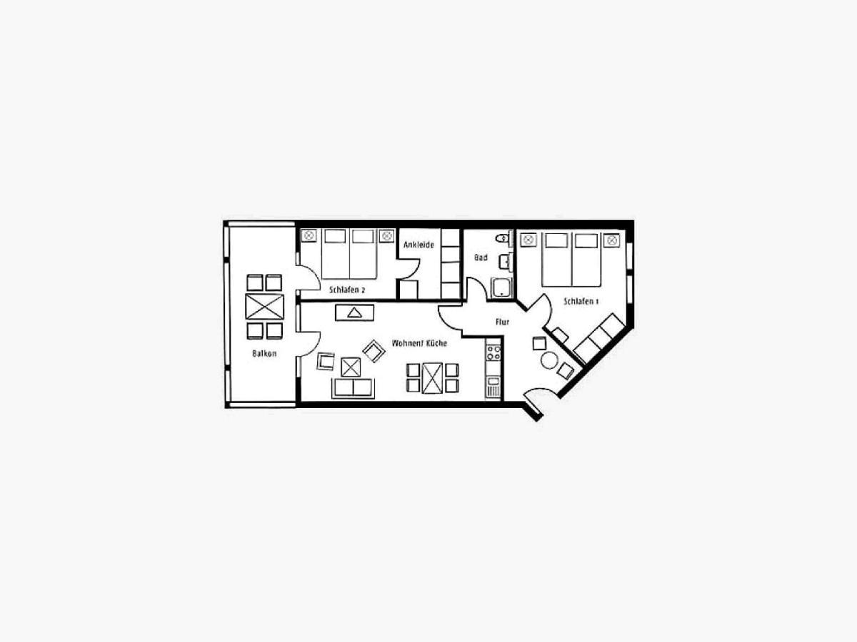 Duenenpark Binz - Komfort Ferienwohnung Mit 2 Schlafzimmern Und Balkon Im Obergeschoss 277 Exterior foto
